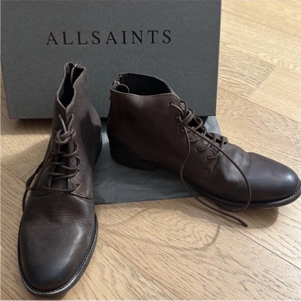 Allsaints Snare Zip Leather Boots